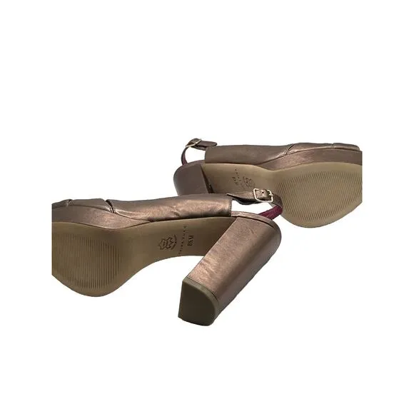 Trina Turk Women’s Bronze Joni Platform Shoes High Heel Size 8.5 NEW WITH BOX