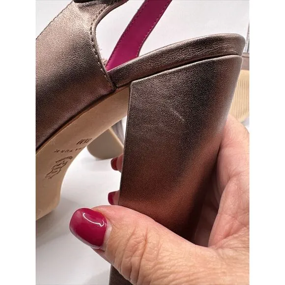 Trina Turk Women’s Bronze Joni Platform Shoes High Heel Size 8.5 NEW WITH BOX