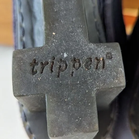 Trippen x os Blue Leather Whimsigoth Fairy Ankle Boots 7 / 38 Made in Germany