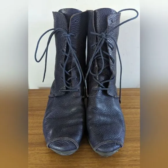 Trippen x os Blue Leather Whimsigoth Fairy Ankle Boots 7 / 38 Made in Germany
