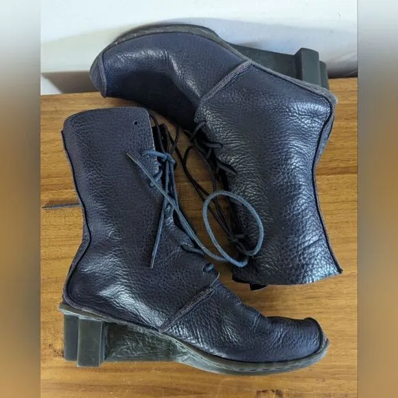 Trippen x os Blue Leather Whimsigoth Fairy Ankle Boots 7 / 38 Made in Germany