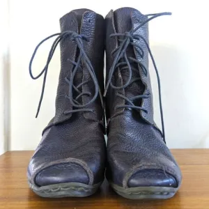 Trippen x os Blue Leather Whimsigoth Fairy Ankle Boots 7 / 38 Made in Germany