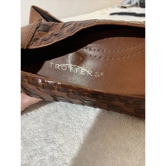 Trotters Aspen Woven Leather Flats Loafers Womens Size 7