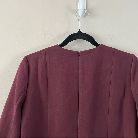 Tuckernuck Long sleeve griffiths a line dress Ladies small Merlot and sky blue