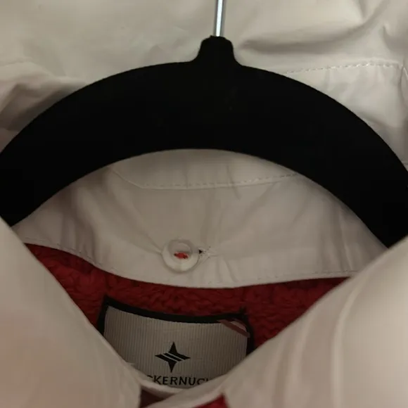Tuckernuck Red Removable White CollarDickey Sweater Sz Medium Oversized Preppy
