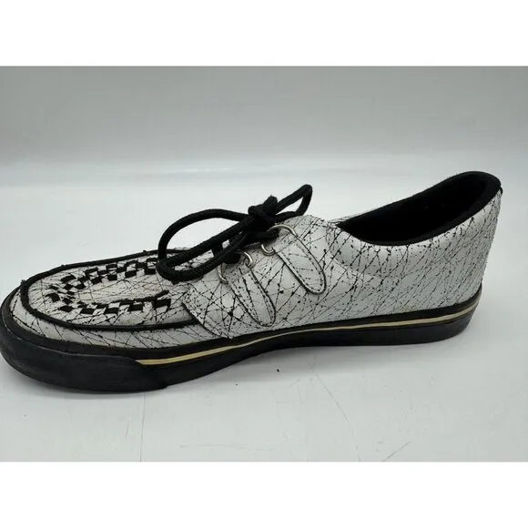 T.U.K. Unisex Creeper Casual Shoes Round Toe Size M11 L13 White Black Checkered