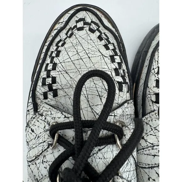 T.U.K. Unisex Creeper Casual Shoes Round Toe Size M11 L13 White Black Checkered