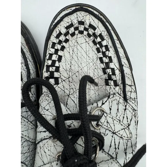 T.U.K. Unisex Creeper Casual Shoes Round Toe Size M11 L13 White Black Checkered