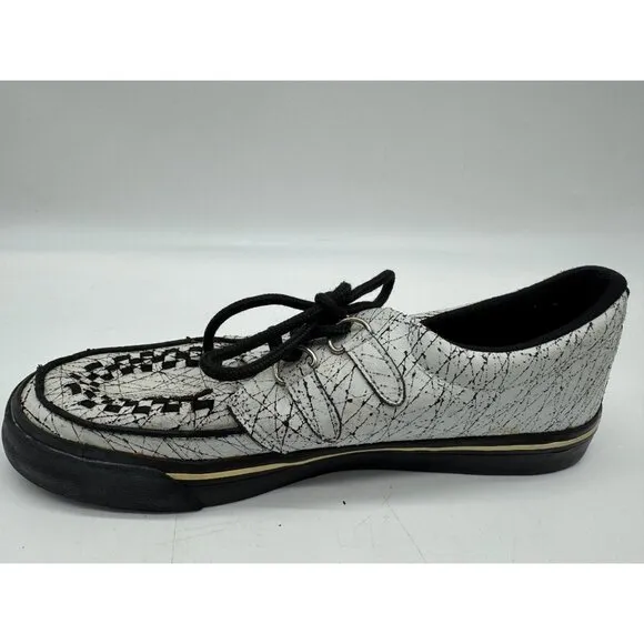 T.U.K. Unisex Creeper Casual Shoes Round Toe Size M11 L13 White Black Checkered