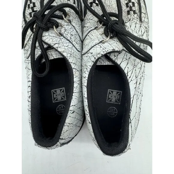 T.U.K. Unisex Creeper Casual Shoes Round Toe Size M11 L13 White Black Checkered