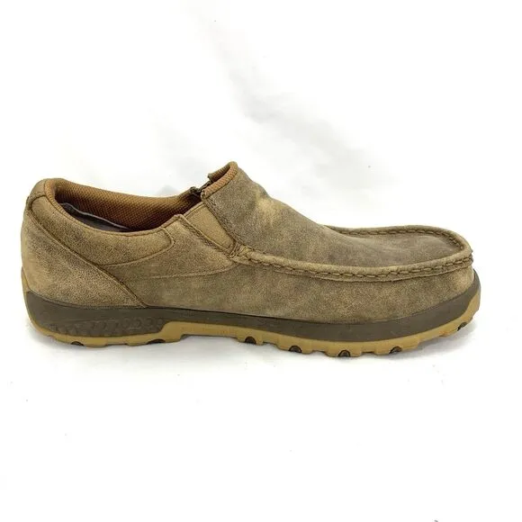 Twisted X Men's Driving Moc Bomber Brown Slip On Shoes MXC0003 SZ 12W