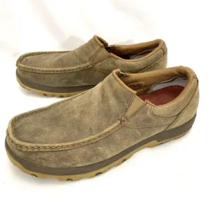 Twisted X Men's Driving Moc Bomber Brown Slip On Shoes MXC0003 SZ 12W