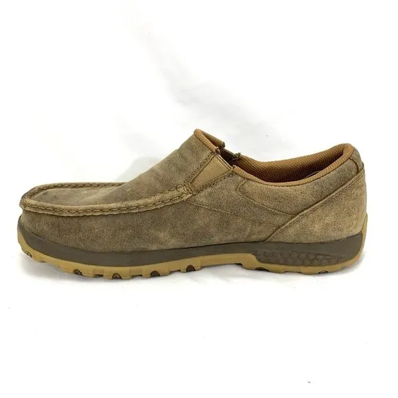 Twisted X Men's Driving Moc Bomber Brown Slip On Shoes MXC0003 SZ 12W