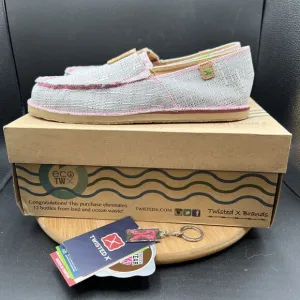 Twisted X Womens Size 11 M Loafer Slip On Gray Pink Shoes Sneakers WCL0012