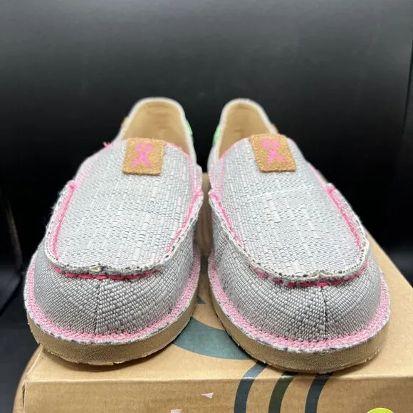 Twisted X Womens Size 11 M Loafer Slip On Gray Pink Shoes Sneakers WCL0012