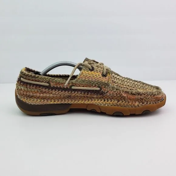 Twisted X Womens Size 9 Brown Slip On Driving Moc Toe Loafer Shoes WDM0084