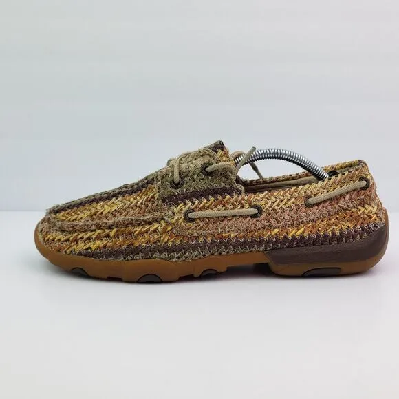 Twisted X Womens Size 9 Brown Slip On Driving Moc Toe Loafer Shoes WDM0084