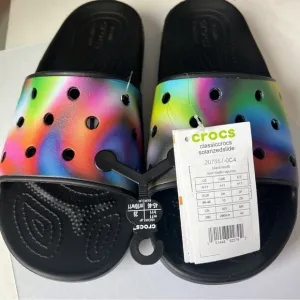 Tye Dye Crocs Side Sandals