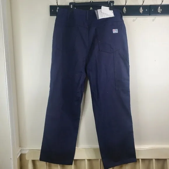 Tyndale mens relaxed fit fr pants with rule pocket navy 36x32 nwt