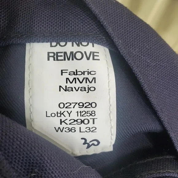 Tyndale mens relaxed fit fr pants with rule pocket navy 36x32 nwt