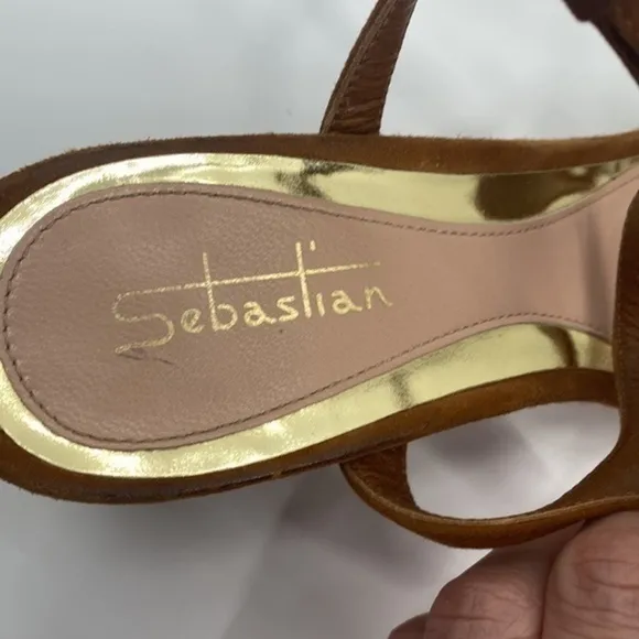 UEC Sebastian Milano light brown thing heeled sandals no box size 36/ 6