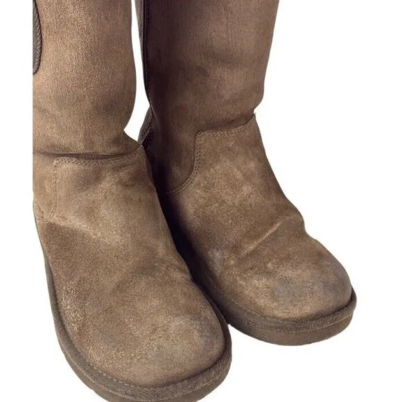 UGG Australia “1895 Retro” Cargo Tall Zip Brown Boots Size 7
