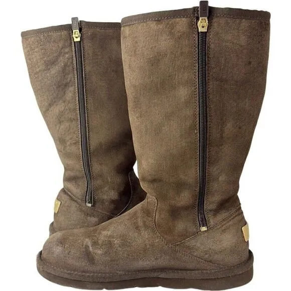 UGG Australia “1895 Retro” Cargo Tall Zip Brown Boots Size 7