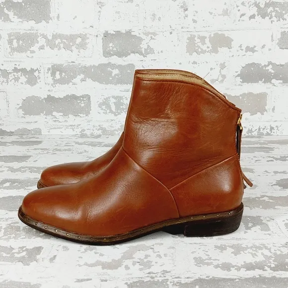 Ugg Australia Bruno Brown Ankle Boots Booties 1018942 Leather Ankle Boots T636