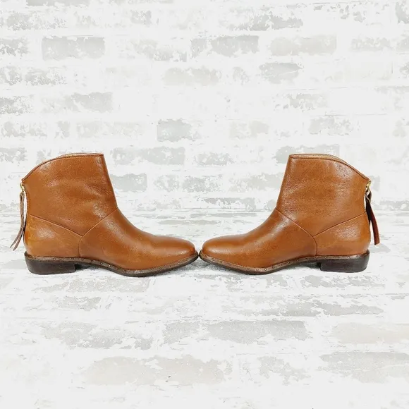 Ugg Australia Bruno Brown Ankle Boots Booties 1018942 Leather Ankle Boots T636