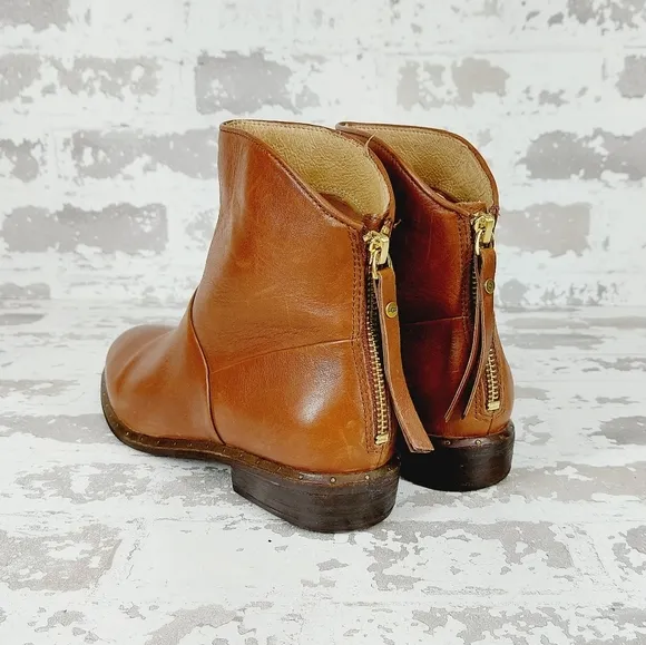 Ugg Australia Bruno Brown Ankle Boots Booties 1018942 Leather Ankle Boots T636