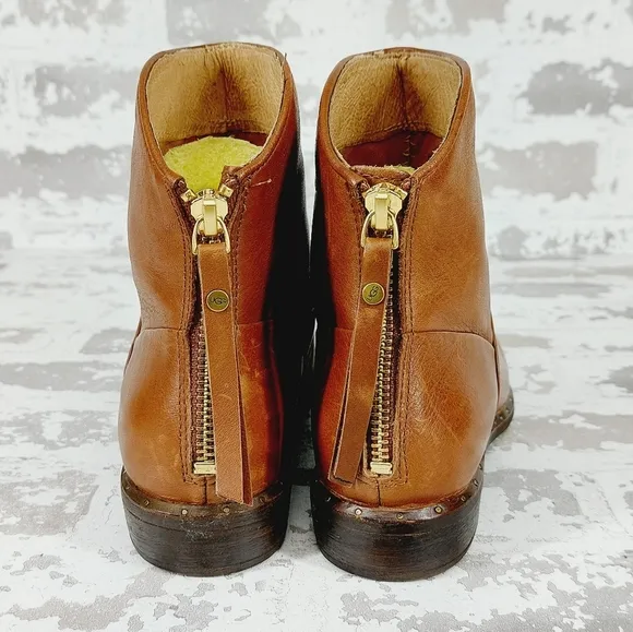 Ugg Australia Bruno Brown Ankle Boots Booties 1018942 Leather Ankle Boots T636