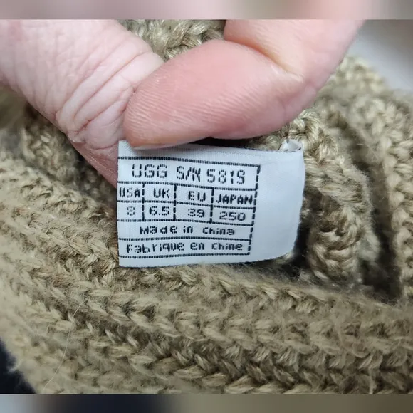 UGG Australia Cardy Classic Knit Tall Sweater Boots Tan Women Size 8