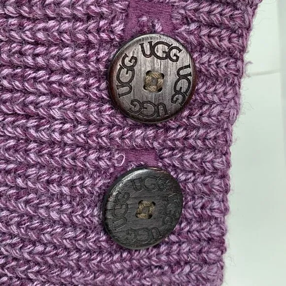UGG Australia purple Sweater knit button boots size 5