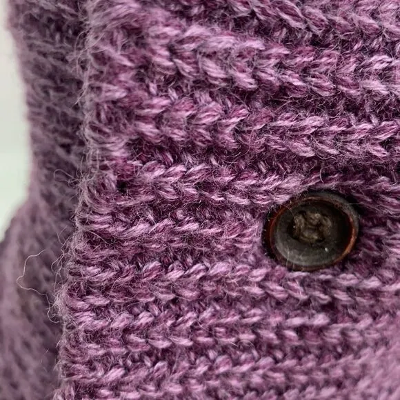UGG Australia purple Sweater knit button boots size 5