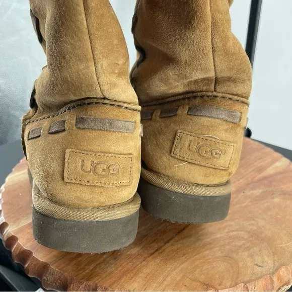 Ugg Australia Rosana Chestnut Boots Size 7 tall fur brown