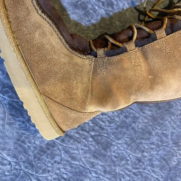 UGG Australia Whitley Youth Chestnut Suede Tall Lace-Up Boots Size 3