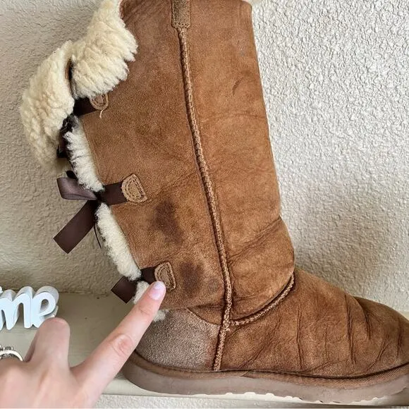 UGG Bailey Bow II Chestnut Tall Boots Women’s Size 9