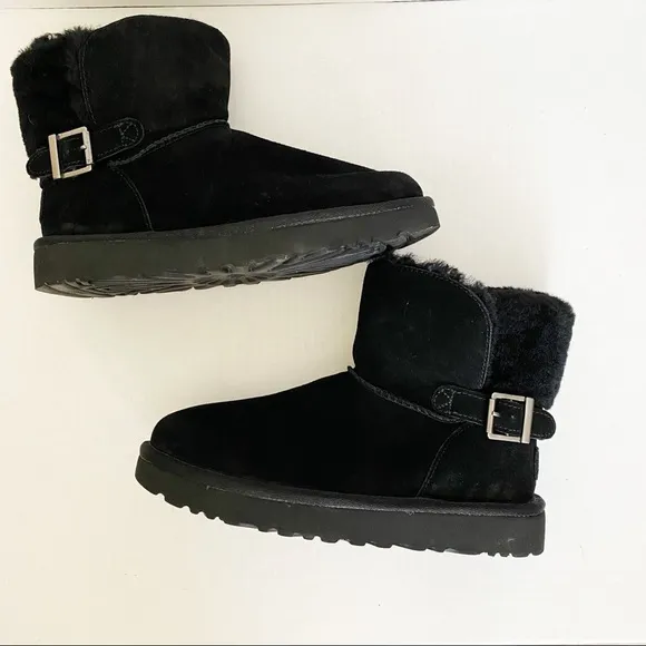 Ugg black ankle boots size 5