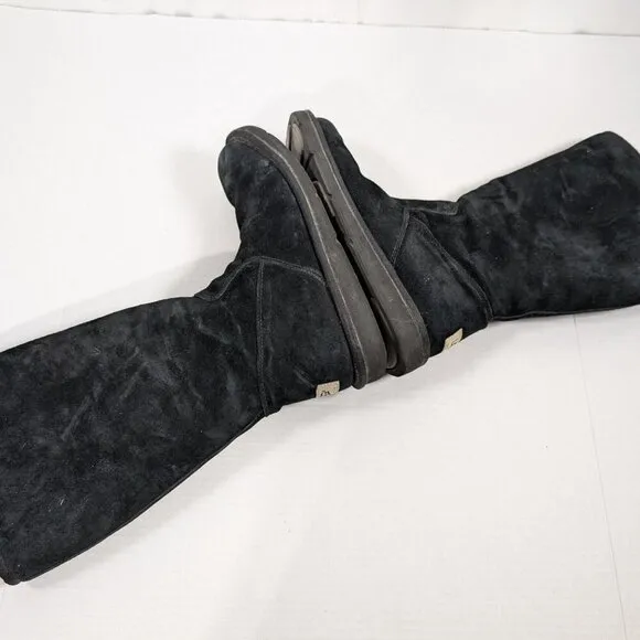 UGG black classic tall leather suede sheepskin SN 5683 womens size 8