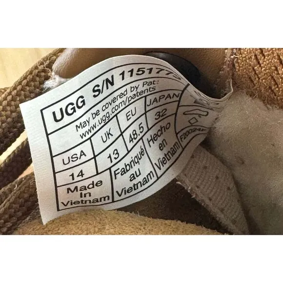 Ugg Burleigh Chukka Boots Chestnut/Brown 1151773 Men’s SZ 14
