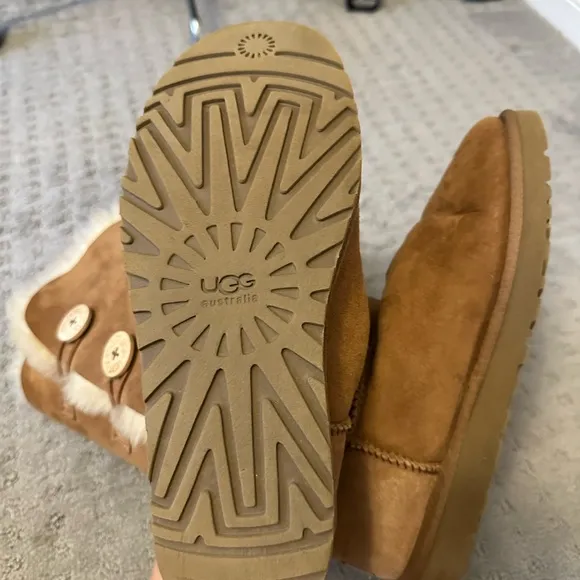 UGG Chestnut Button Wrap Boots