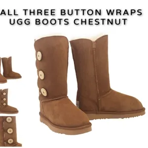 UGG Chestnut Button Wrap Boots