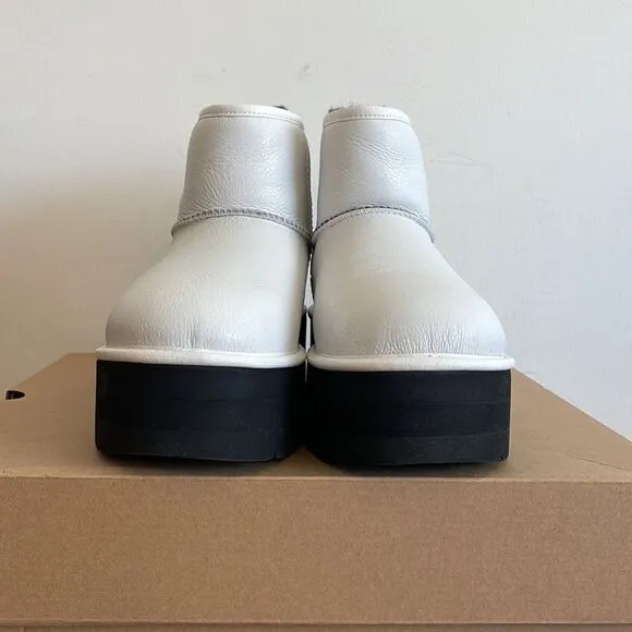 UGG Classic Mini Platform Ultra Matte White Women Size 11