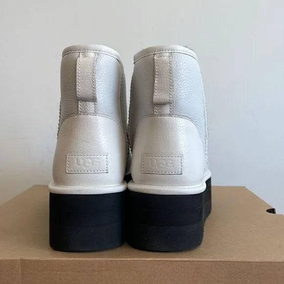 UGG Classic Mini Platform Ultra Matte White Women Size 11