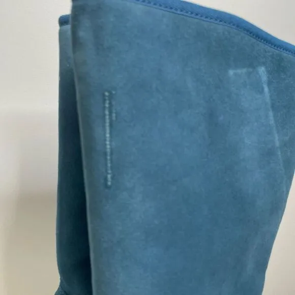 UGG Classic Tall 5235 Leather Sheepskin Winter Boots Sunset Turquoise Blue Zip 8