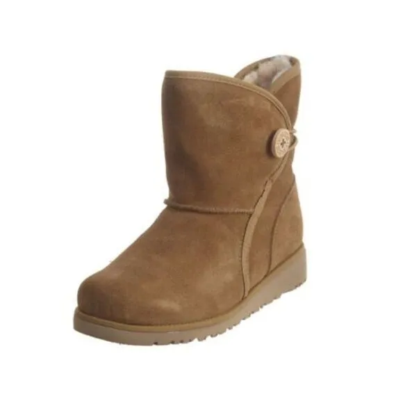 UGG Fabian 1016806K Little Kids Chestnut Sheepskin Mid Top Casual Boots UGG278