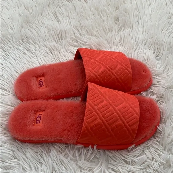 UGG Fifi faux shearling slide sandals