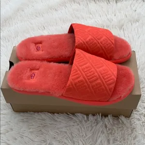UGG Fifi faux shearling slide sandals