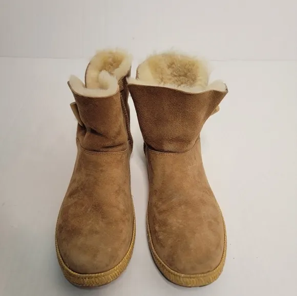 Ugg Garnet Casual Boots Sz 10 Shearling Tan 1007755