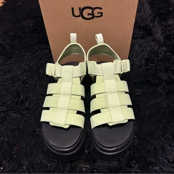 UGG green platform sandals shoes women’s 9 new in box